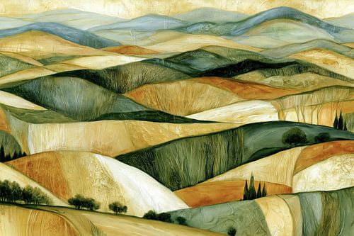Undulating Earth-Toned Landscape by Bert Nijholt