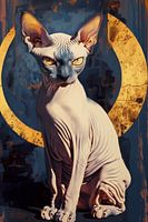 Sphinx avec halo doré