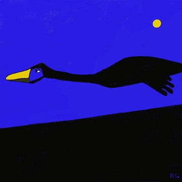 Auf den Flügeln bei Nacht von Martin Groenhout