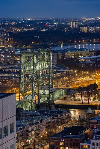 Lift bridge from the air by Prachtig Rotterdam
