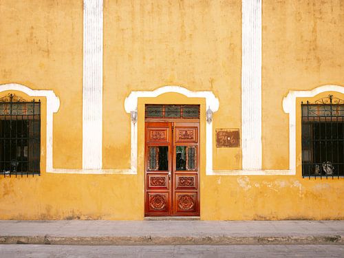 Mexico Izamal | Front door in the yellow city by Raisa Zwart Travel Photography Prints