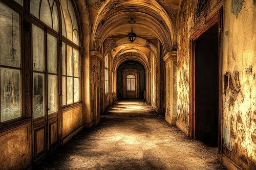 Verlaten gang in paleis