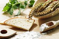 Frisches Brot und Weizen Ähren von Tanja Riedel Miniaturansicht