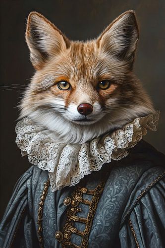 Le noble renard : une combinaison enchanteresse d'élégance animale et noble