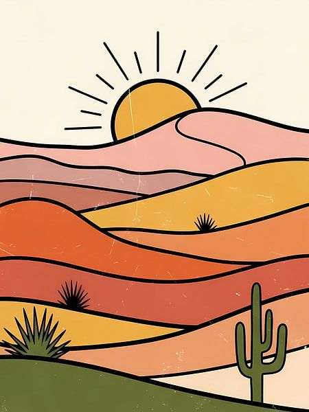 Southwest Serenity: A Desert Horizon's Warm Embrace by Indharta Harviansyah Avy