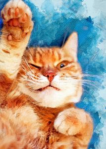 kat 13 dieren kunst #cat #cats #kitten # van JBJart Justyna Jaszke