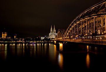 Cathédrale + pont d'écluse Cologne sur joris De Vleesschauwer