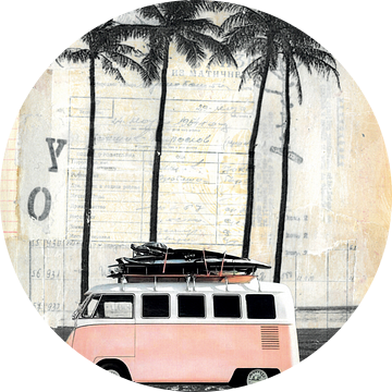 Bestelwagen en Palm van Nora Bland