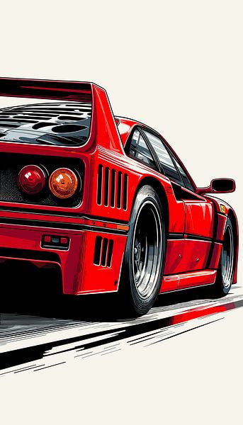 Rotes Auto Sport von Vicky Hanggara