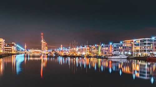 Bremerhaven bei Nacht
