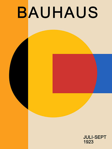 Bauhaus RGB Design – Abstracte Design Poster in Rood, Geel en Blauw