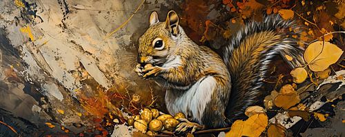 Painting Squirrel Autumn