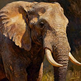 Wildlife - Untamed Grace - Elephant 1 by Johannas Art Creations