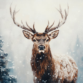 Hert Sneeuw | Kerst Hert Bos