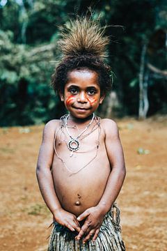 Klein meisje uit Papua New Guinea van Milene van Arendonk