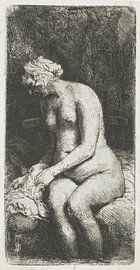 Rembrandt van Rijn, Seated nude woman, 1658