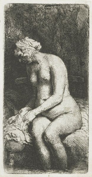 Rembrandt van Rijn, Seated nude woman, 1658 by Atelier Liesjes