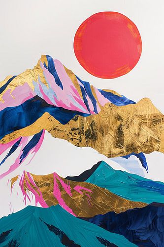 Gouden horizon - Abstract landschap