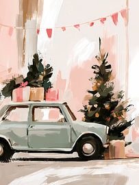 Un sapin de Noël sur une voiture ancienne sur Mosaic Dialogue