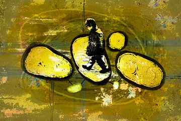 Graffiti boy. Popart. Contemporary. van Alie Ekkelenkamp