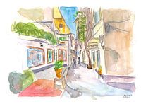 Capri Italy winding streets walk