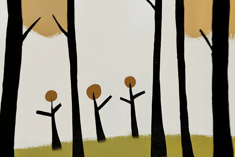 Abstracte bomen en natuur kunst van Art & Soul Creations