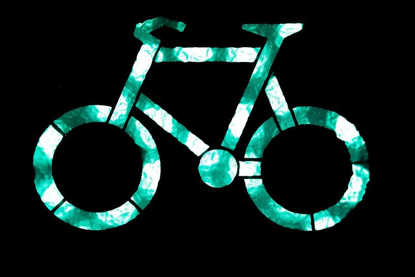 Fahrrad vor einer Ampel von Miranda Vleerlaag