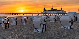 Seebrücke d'Ahlbeck au lever du soleil sur Markus Lange