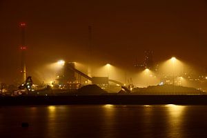 Hoogovens bij nacht