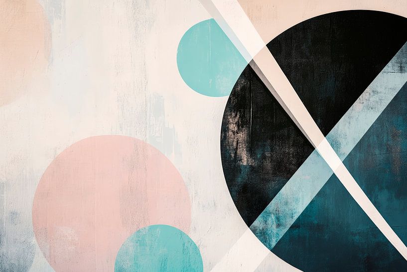 Jeu géométrique avec les couleurs et les formes par Poster Art Shop