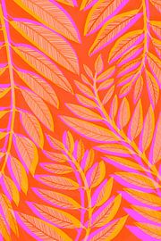 Jungle Vines - pink von Kristian Gallagher by The Artcircle