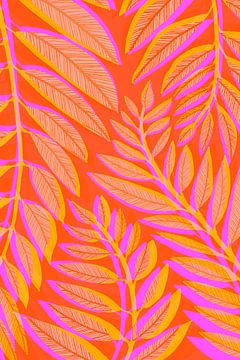 Jungle ranken - roze van Kristian Gallagher