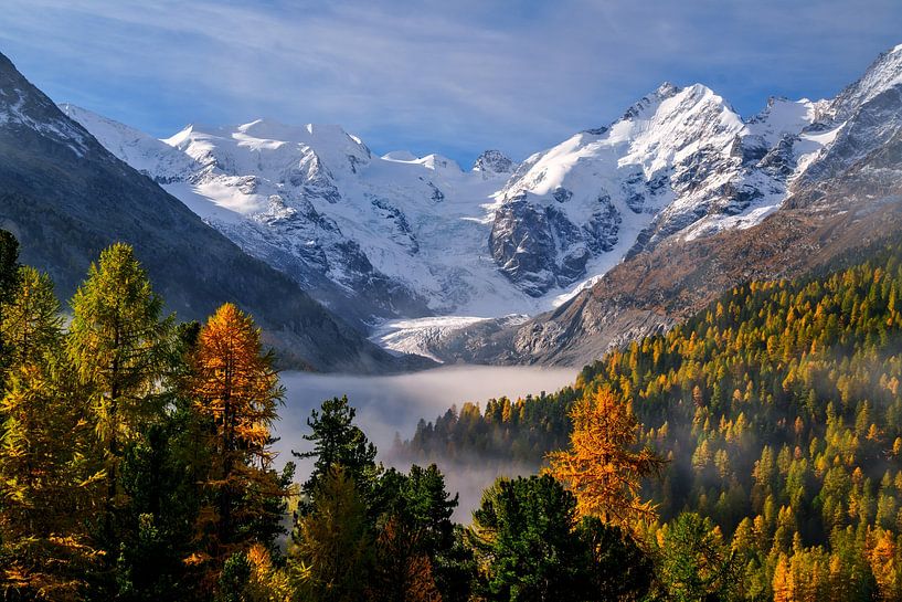 Morteratsch glacier in autumn by Achim Thomae Photography