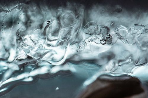 Bellen in IJs | Groen Grijze Abstracte Foto