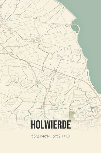 Alte Karte von Holwierde (Groningen)