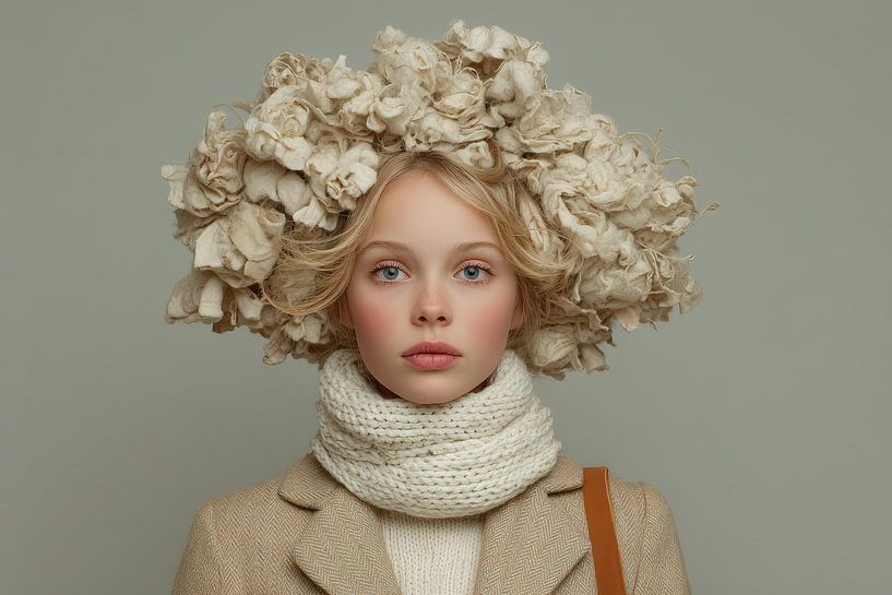 surrealistisch portret vrouw van Egon Zitter