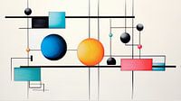 Abstract geometrische wereld van Vlindertuin-Art thumbnail