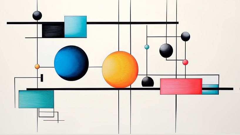 Abstract geometrische wereld van Vlindertuin-Art