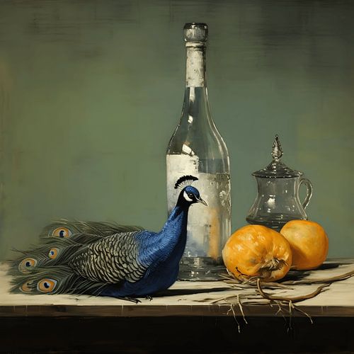 Nature morte au paon