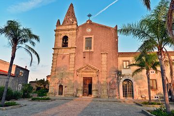 The church of the godfather and monastery in the mountain village of Forza d'Agrò