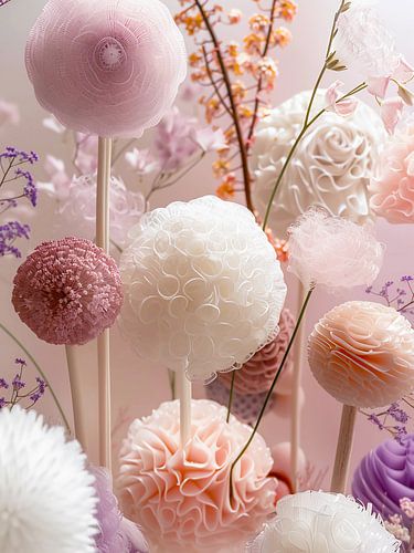 fleurs en bonbons