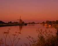 Cruquius bij zonsondergang