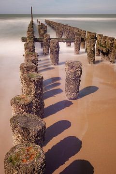 Wellenbrecher in der Nähe von Domburg (Niederlande) von Albert Mendelewski