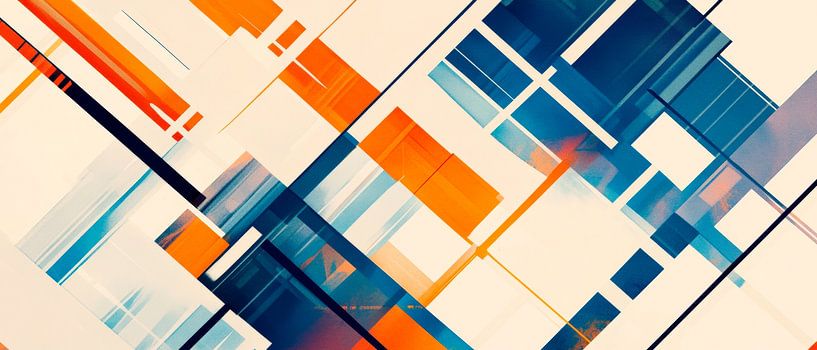 Abstracte geometrische compositie van Poster Art Shop