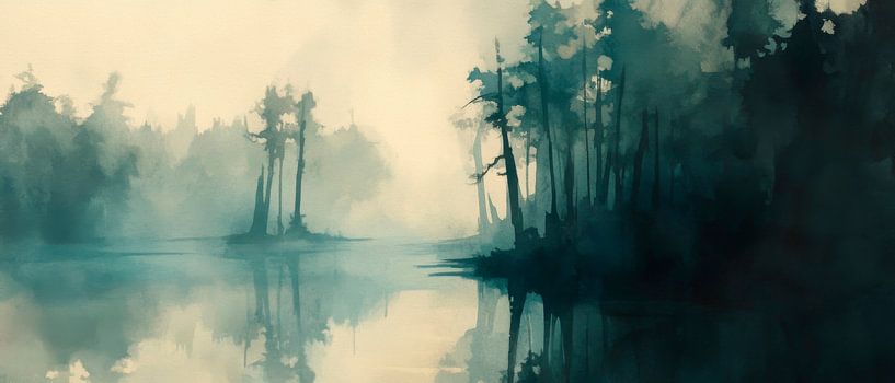 Nebelwald Reflexionen von Poster Art Shop