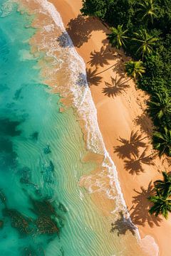 Le paradis tropical vu du ciel sur Poster Art Shop