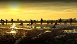 Patinage sur glace à l'ancienne sur l'IJssel