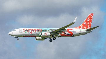 Transavia Boeing 737-800 in Sunweb kleuren.