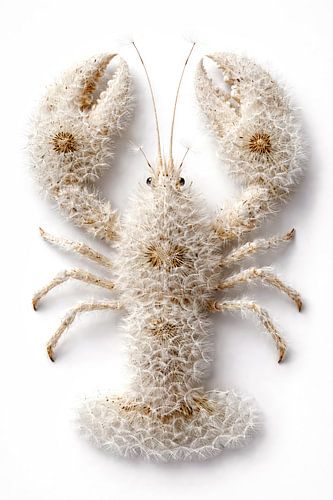 Lobster Luxe – White Lobster made from Dandelion Fluff by Marianne Ottemann - OTTI