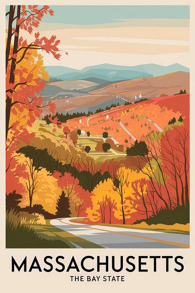 Massachusetts by Poster Art Shop